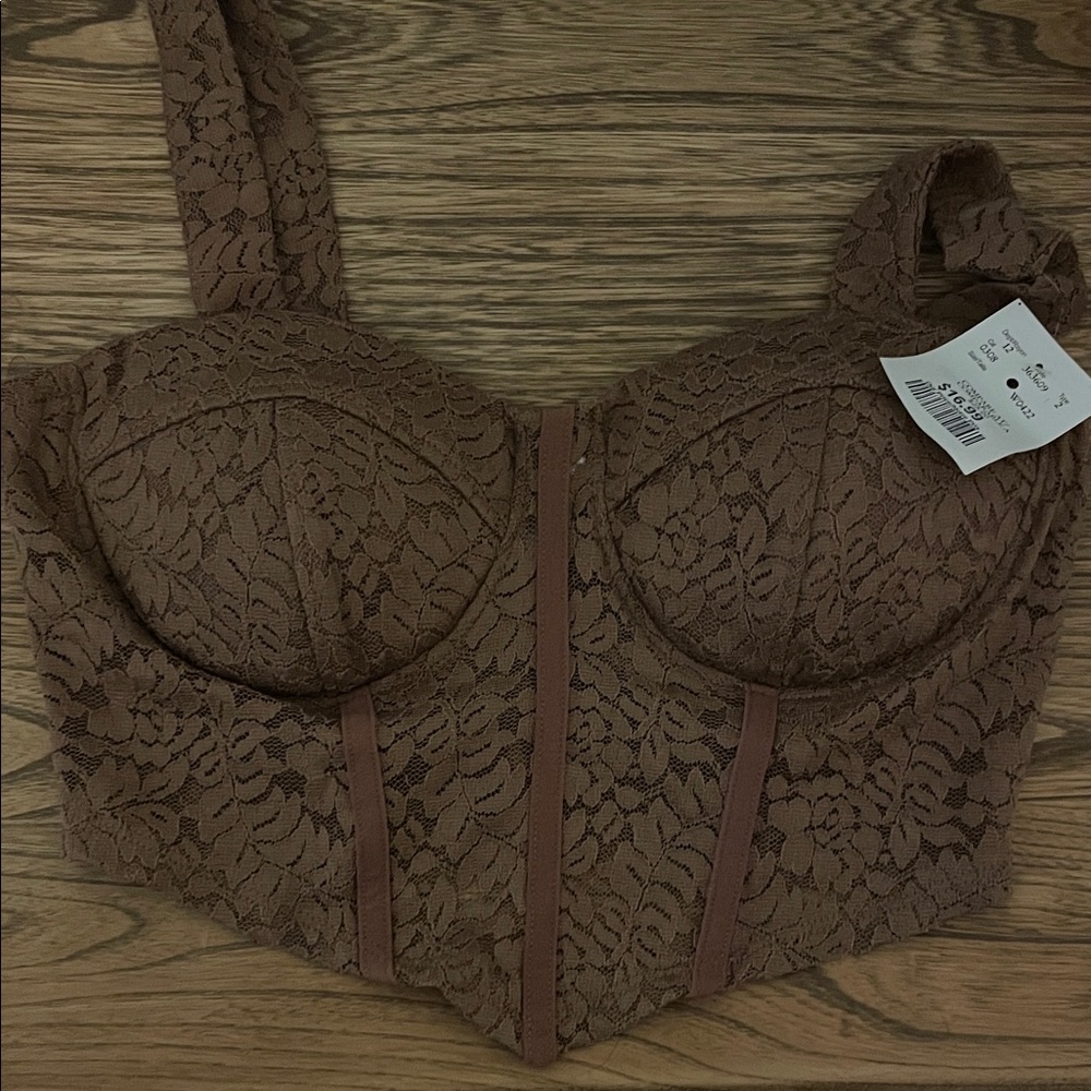 Bozzolo Brown Lace Bra